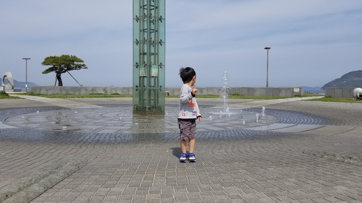 噴水が気になってなかなか・・・